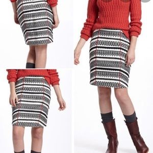 Anthropologie Tabitha Lace Piped Pencil Skirt $148